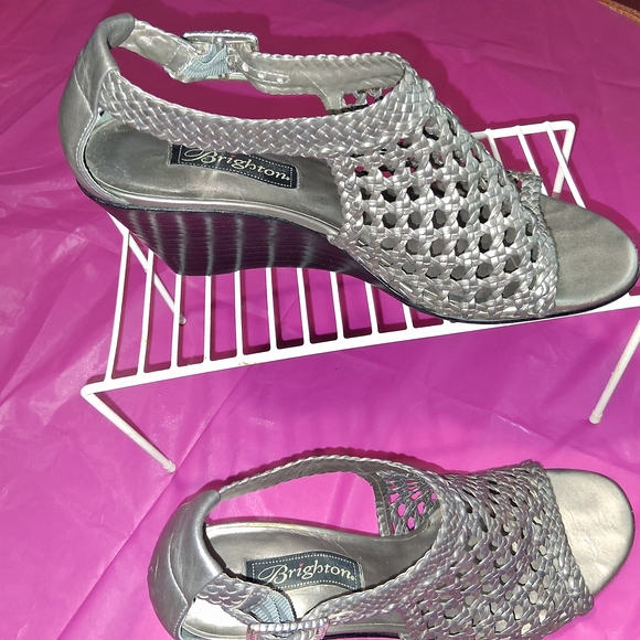 Brighton Silver Woven Women's Sandals - Picture 3 of 10